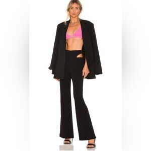 h:ours Black Cut-Out Flare Pants